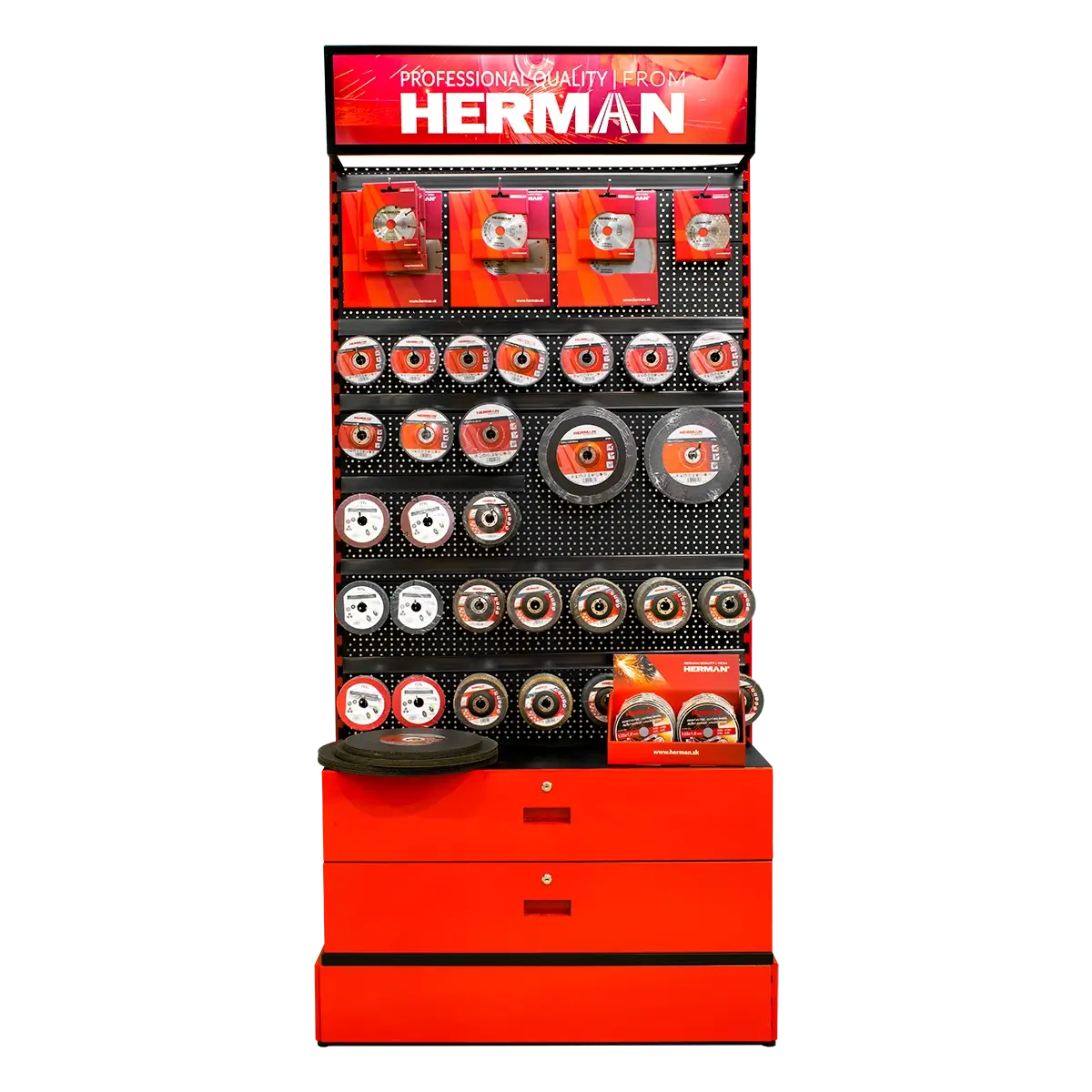Predajný stojan panelový MODUL SS P / H 1190+ kusov produktov HERMAN 97800208