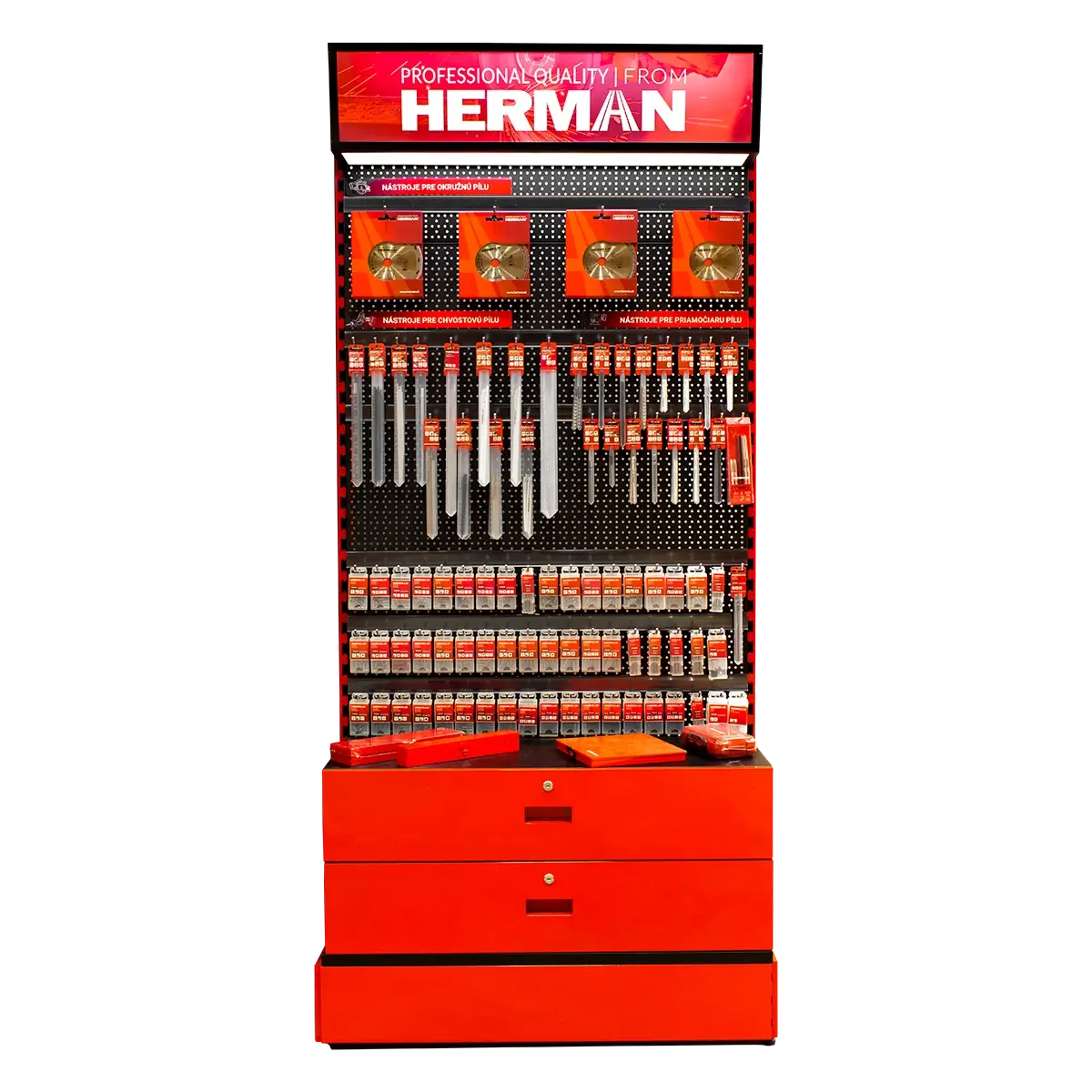 Predajný stojan panelový MODULE SS P / E 1600+ kusov produktov HERMAN 97800205